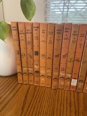 44 Book Lot Childhood of Famous Americans Vintage Orange Hardback Bobbs-Merrill