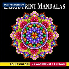 Large Print Mandalas Adult Coloring Book For Women: Relaxing Coloring Book for S