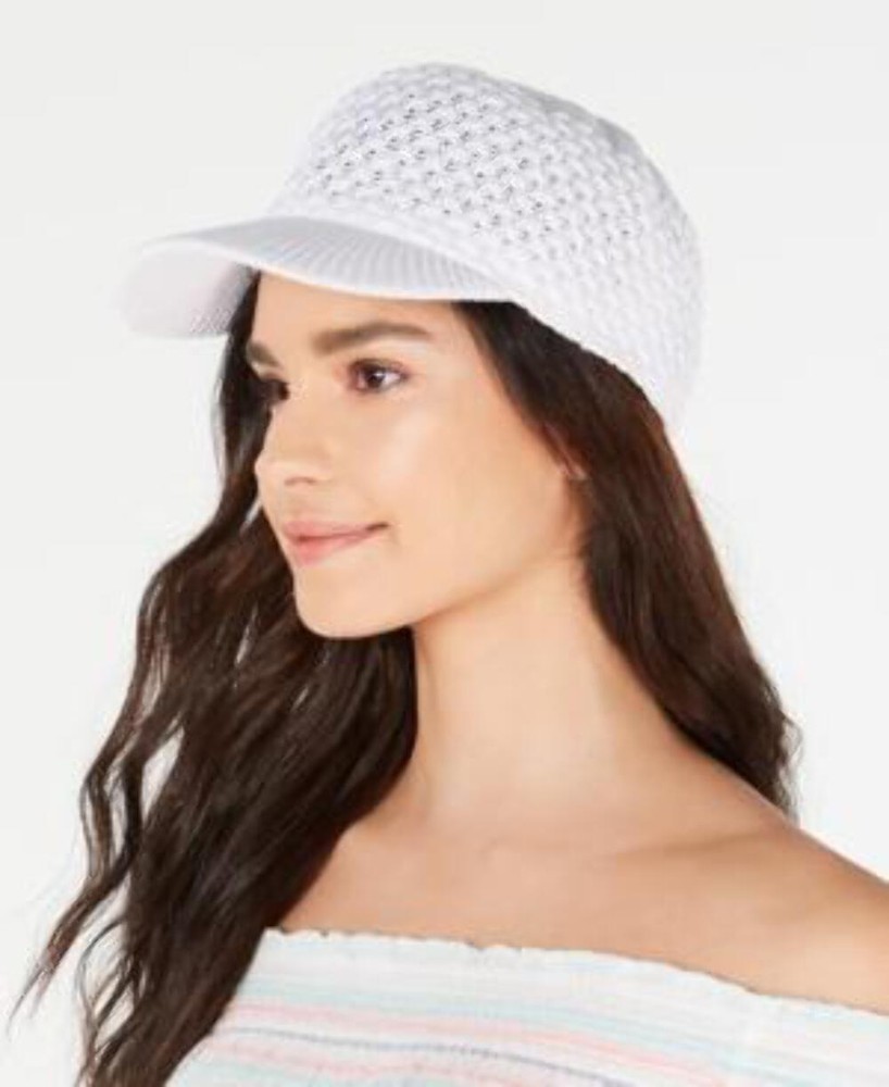 Inc International Concepts Ackable Knit Baseball Cap White One Size