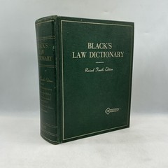 Vintage BLACK’S LAW DICTIONARY Henry Campbell Black Ewtn HC Green 1968 USA
