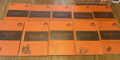 44 Book Lot Childhood of Famous Americans Vintage Orange Hardback Bobbs-Merrill