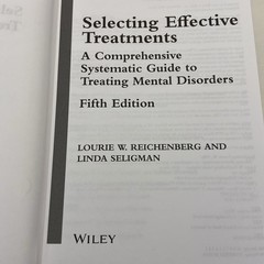Selecting Effective Treatments 5th Edition 2016 TPB Reichenberg & Seligman Wiley