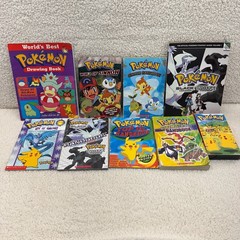 Lot of 8 Pokémon Books + VHS – Drawing, Sinnoh, Black & White Strategy Guide