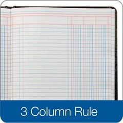 3-Column Black Account Journal, 80 Pages