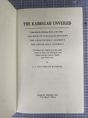The Kabbalah Unveiled S. L. MacGregor Mathers Weiser Crowley Golden Dawn 1983