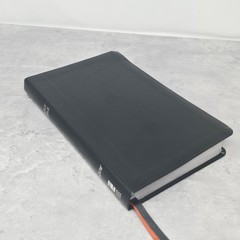 NIV Thinline Red Letter Edition Black Bible 2011 Zondervan Leathersoft Silver
