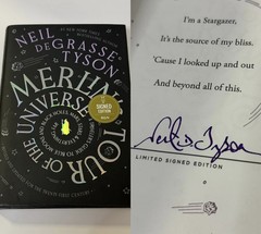 Neil deGrasse Tyson Signed Merlin’s Tour of the Universe Autographed 1st Ed Book