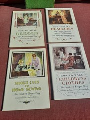 MINT CONDITION! Singer Sewing Library 4 Booklets with Slip Cover Vintage 1930-32