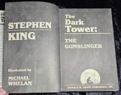 Stephen King Book The Gunslinger Dark Tower First 1st Printing Edition 1982 HC