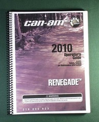 2010 Can-Am Renegade 800 Owner’s Manual: 152 Pages & Protective Covers