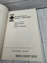 Documents on Nazism 1919-1945 Noakes Pridham 1975 HC Viking Press