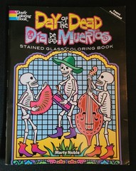 Day of the Dead/Dia de los Muertos Stained Glass Coloring Book make your own
