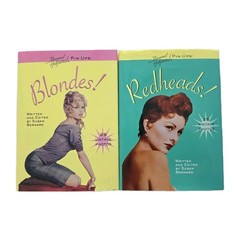 2 Mini Hardcover Lot Bernard of Hollywood Pin-Ups Redheads Blondes Vtg Photos