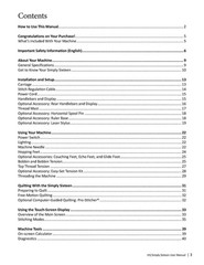 Handi Quilter HQ Simply Sixteen User Owners Manual Instruction – SPIRAL BINDING