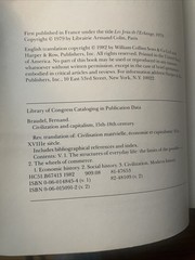 Fernand Braudel: Civilization & Capitalism Vol 1-3 Harper & Row Tr Pbks
