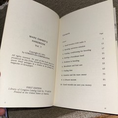 Mare Owner’s Handbook Vol. 1 Edited by Tex Rogers A Horseman Book. 108 Pages
