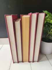 Plum Colored Decorative Book Bundle: Set of 5 Mauve Hardbacks