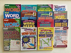 Lot of 5 Dell Penny Press Word Search Puzzle Books UNSORTED MIXED Seek Hunt