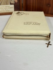 Holy Bible Textile Workers Union Nitro, West Virginia With Cedar Box