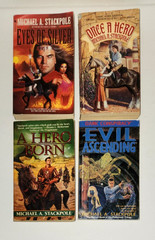 Lot of (4) Michael A. Stackpole Paperback Books (Dark Conspiracy/Once A Hero+)