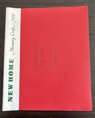 JANOME New Home Memory Craft 7000 Binder w/ Answers To The Memory Craft Test