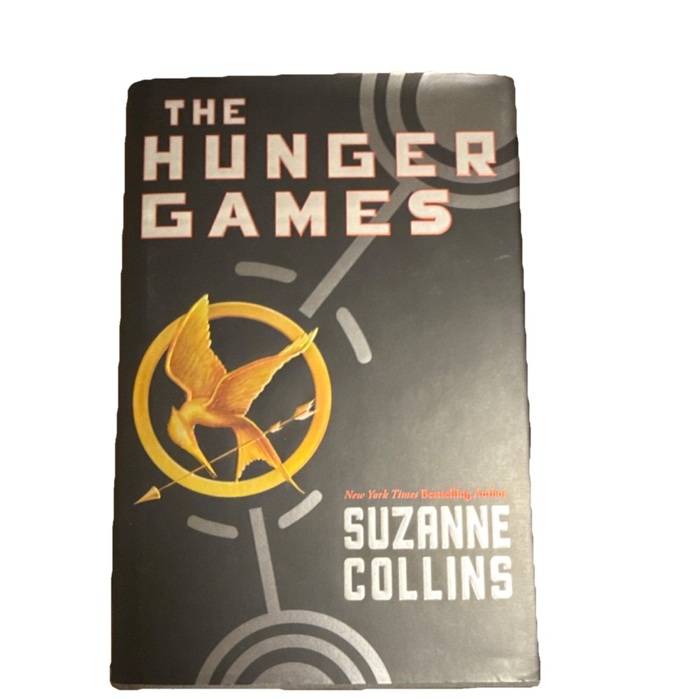 Book Suzanne Collins Hunger Games Hardcover Scholastic 2008 First Edition Dust