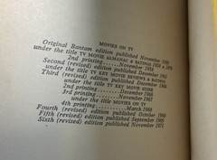 Movies On TV 1972-73 Edition PAPERBACK Steven H. Scheuer