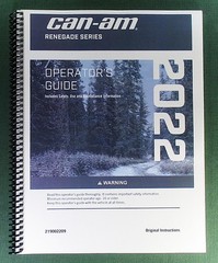 2022 Can-Am Renegade 850 Owner’s Manual: 226 Pages & Protective Covers