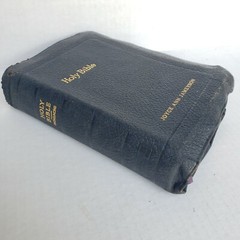 Vintage National Bible Press King James Pronouncing Holy Bible Genuine Leather