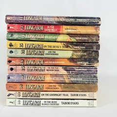 Longarm Tabor Evans Western PB Book Low Numbers Vintage Lot of 11