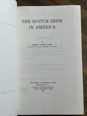 Scotch-Irish in America by Henry Jones Ford (2007, Perfect)