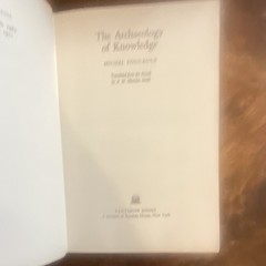 Foucault The Archaeology of Knowledge Michel Foucault Hardcover DJ Mylar