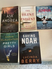 Thriller Book Bundle Lot of 5 Silent Patient, Saving Noah, After Anna & More