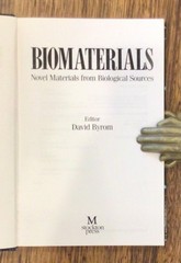 BIOMATERIALS: ‘Novel Materials from Biological Sources’, David Byrom HARDCOVER