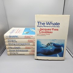 Jacques Cousteau Doubleday HCDJ Lot of 7 Shark Whale Octopus Diving Adventures