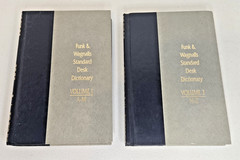 Funk Wagnalls Standard Desk Dictionary 2 Vol Set A-M N-Z 1980s Hardcover USA