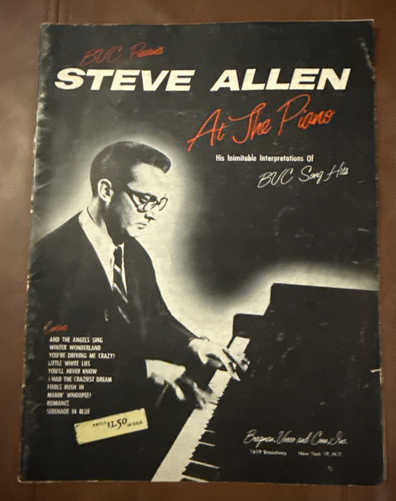 BVC Presents Steve Allen At the Piano pb songbook score music