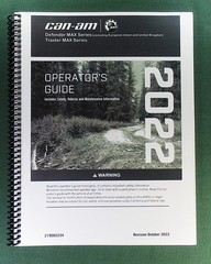 2022 Can-Am Defender MAX XT HD10 Owner’s Manual: 258 Pages & Protective Covers!