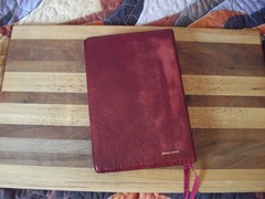 1985 Thomas Nelson Burgundy Genuine Leather NKJV Christian Life Bible Tag: Study