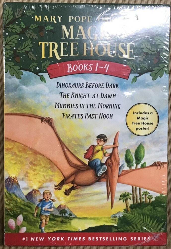 Magic Tree House Boxed Set: Books 1 – 4 (Paperback) by Mary Pope Osborne NEW 📖