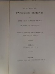 Mr. Ashbee’s Occasional Fac-simile Reprints Limited to 100 Copies 1868 ORIGINAL
