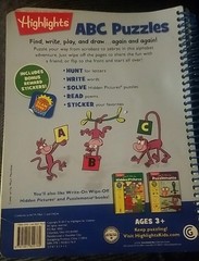 Highlights Write-on Wipe-off ABC Puzzles