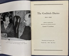 Goebbels Diaries 1942-1943 Intro/Notes by L.P. Lochner 1948 HB VG 260723