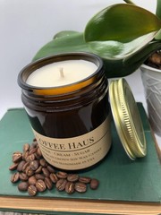 Scented Soy Wax Candle (8.0 oz) 50-60 Hour Burn Time, Cotton Wick, Amber Glass J