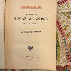 Edgar Allan Poe Works Raven Edition 5 Vol Set P.F. Collier Antique HC