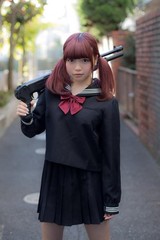 Photo Book TWINTAIL & MACHINE GUN Pigtails Uniform Cosplay Art 144×210mm 128p
