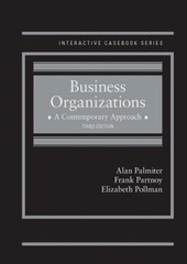 Business Organizations : A Contemporary Approach Hardcover