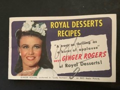 Ginger Roger’s signed mini recipe booklet