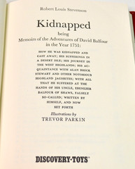 1980 “Kidnapped” Robert Louis Stevenson Discovery Toys Red Gilded Cover HC