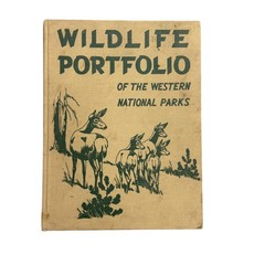 Vintage Wildlife Portfolio Western National Parks Joseph S Dixon Tan HC USA 1957